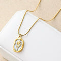 Floral Gold Pendant Necklace