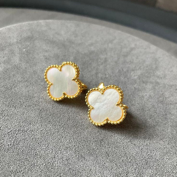 White Clover Earings